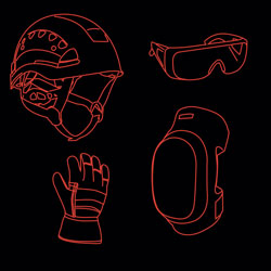 promo EPI, casque, lunettes, gants, genouillres